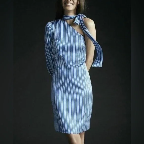 Banana Republic | Dresses | Nwt Banana Republic Striped One Shoulder Dress Cobalt Blue Size 6 | Poshmark Banana Republic | Dresses | Nwt Banana Republic Striped One Shoulder Dress Cobalt Blue Size 6 | Poshmark